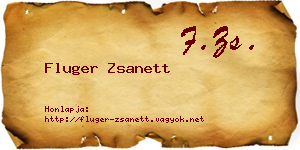 Fluger Zsanett névjegykártya